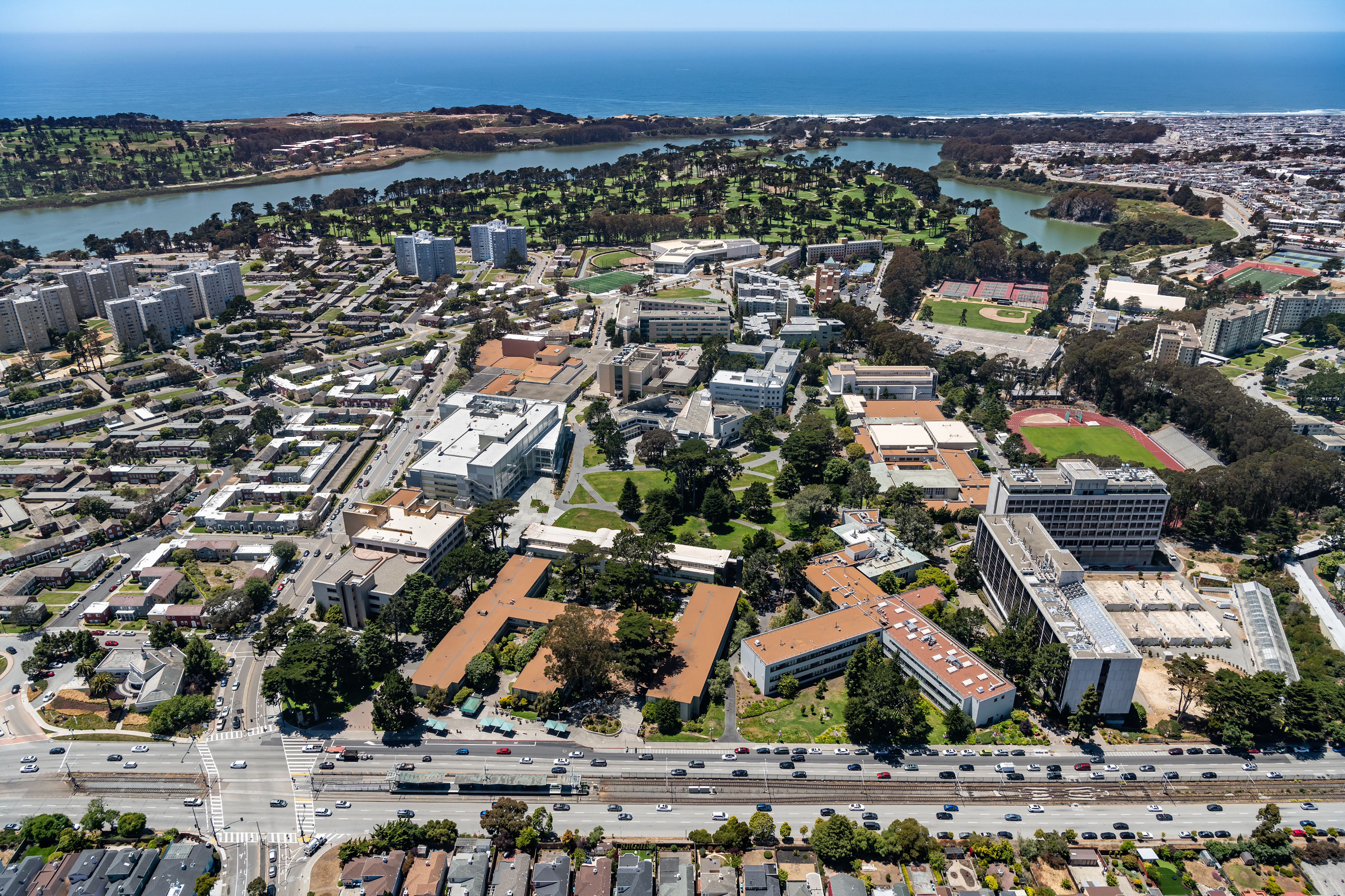 Aerial view of SF State Campus